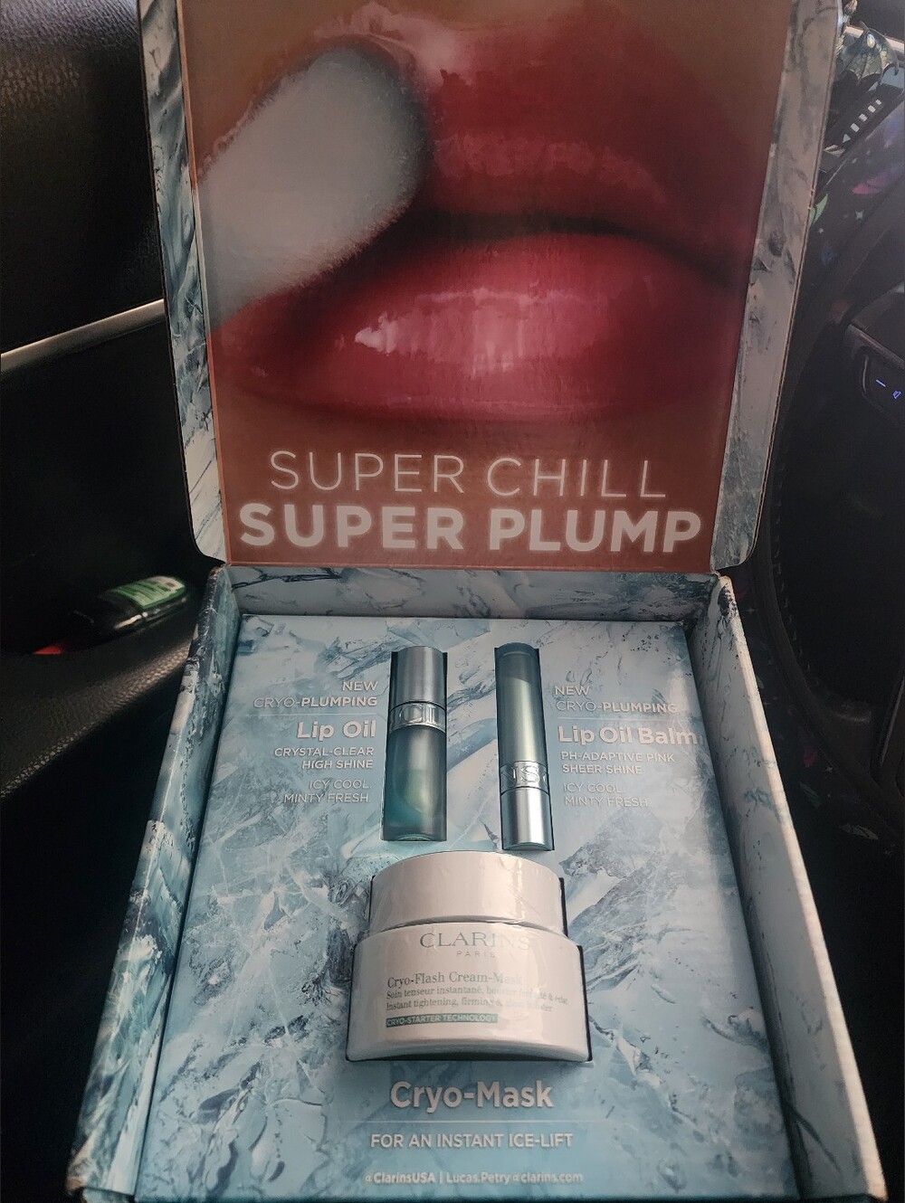 Clarins Cryo-Mask with Lip Oil & Lip Oil Balm PR Package